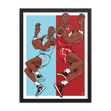 “UNC vs. CHI” by Andy Robertson (Framed)