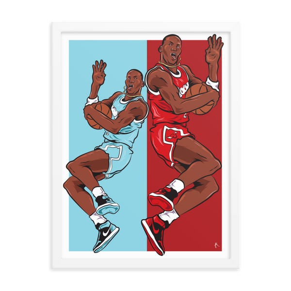 “UNC vs. CHI” by Andy Robertson (Framed)