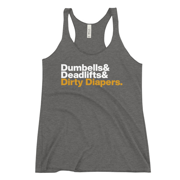Triple D Dirty Diapers Racerback Tank (Gray)